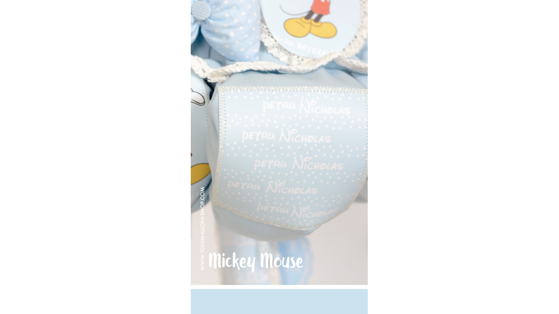 Lumanare de botez pentru baieti cu Mickey Mouse, 65x4 cm, Cool Mickey 2